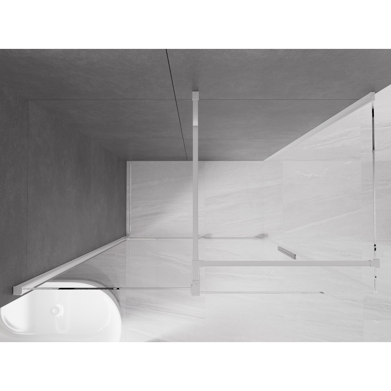 Mexen Velar kabina prysznicowa rozsuwana 140 x 80 cm, transparent, chrom - 871-140-080-01-01