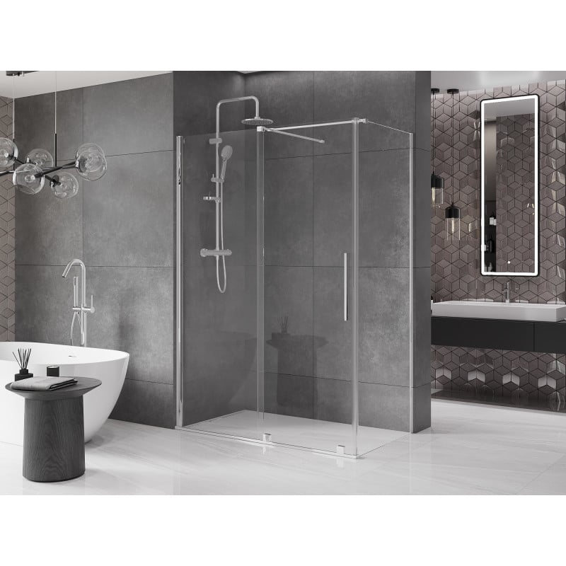Mexen Velar kabina prysznicowa rozsuwana 160 x 75 cm, transparent, chrom - 871-160-075-01-01