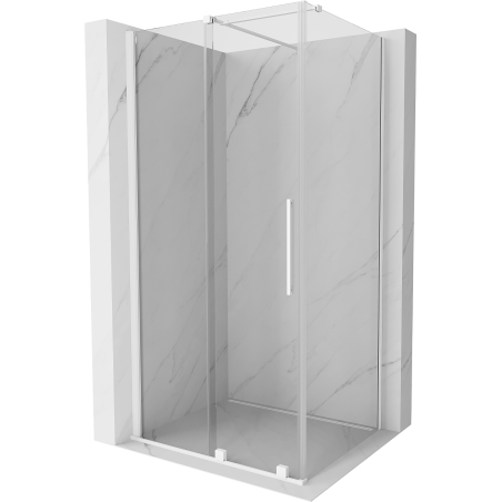 Mexen Velar kabina prysznicowa rozsuwana 100 x 80 cm, transparent, biała - 871-100-080-01-20