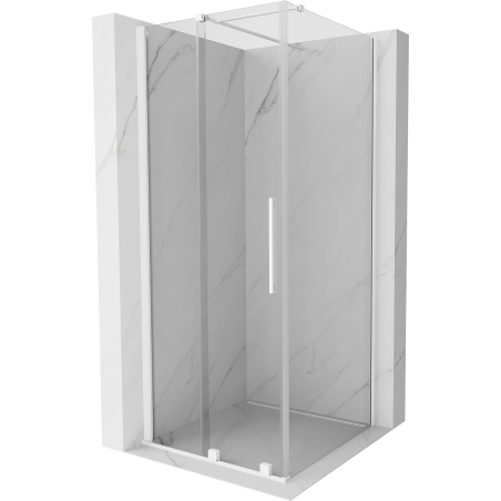 Mexen Velar kabina prysznicowa rozsuwana 110 x 110 cm, transparent, biała - 871-110-110-01-20