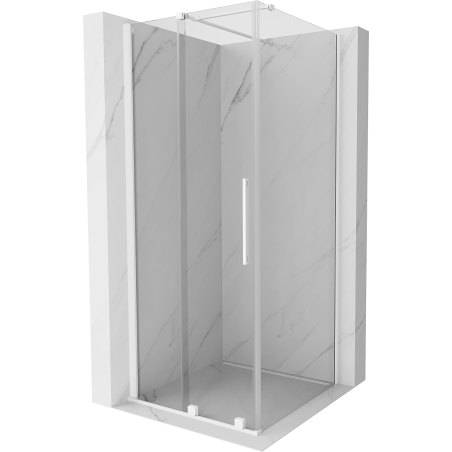 Mexen Velar kabina prysznicowa rozsuwana 120 x 120 cm, transparent, biała - 871-120-120-01-20
