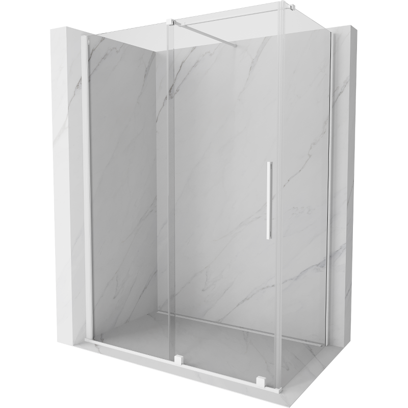 Mexen Velar kabina prysznicowa rozsuwana 130 x 70 cm, transparent, biała - 871-130-070-01-20