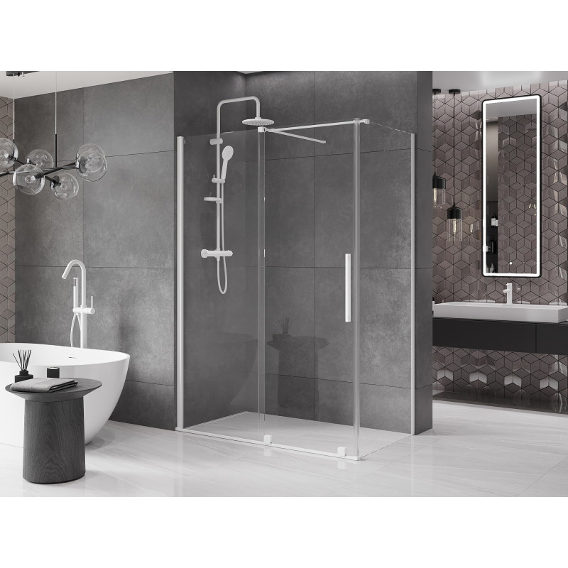 Mexen Velar kabina prysznicowa rozsuwana 150 x 85 cm, transparent, biała - 871-150-085-01-20