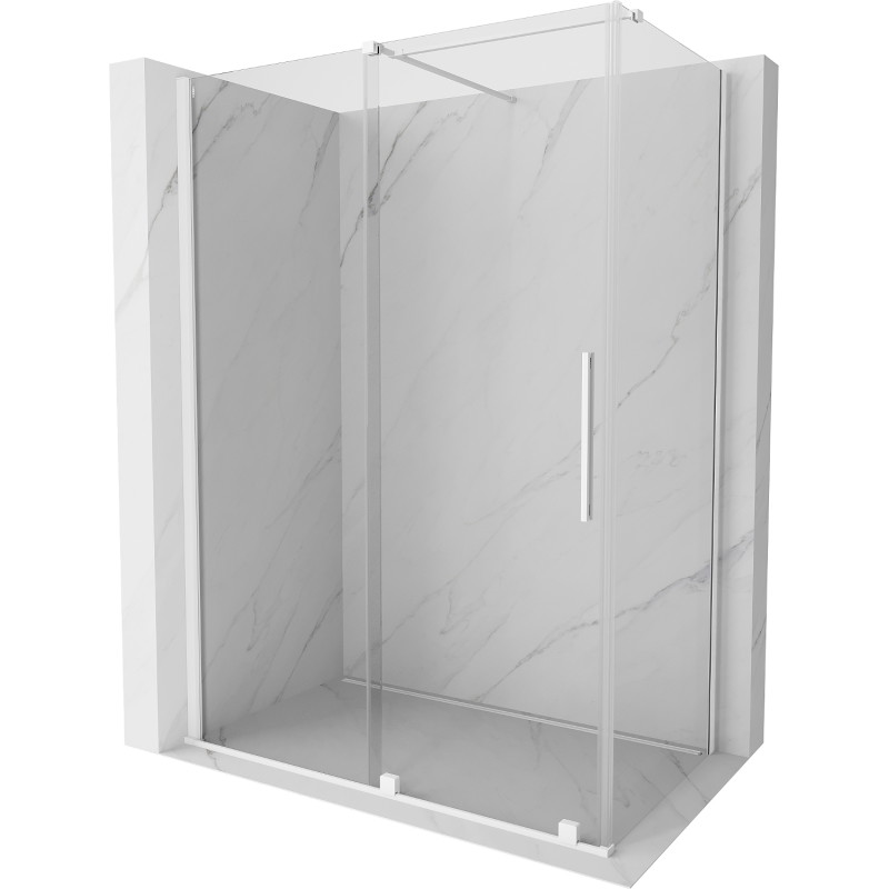 Mexen Velar kabina prysznicowa rozsuwana 160 x 75 cm, transparent, biała - 871-160-075-01-20