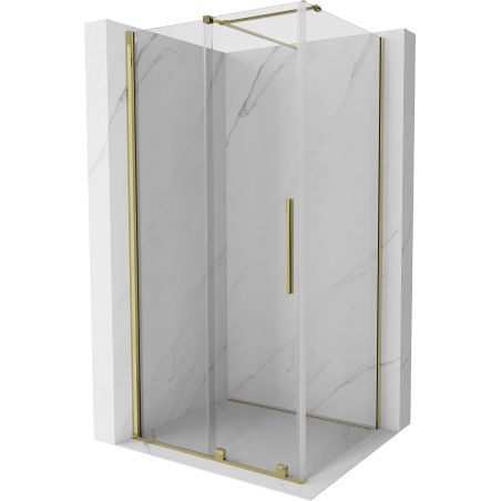 Mexen Velar kabina prysznicowa rozsuwana 110 x 120 cm, transparent, złota - 871-110-120-01-50