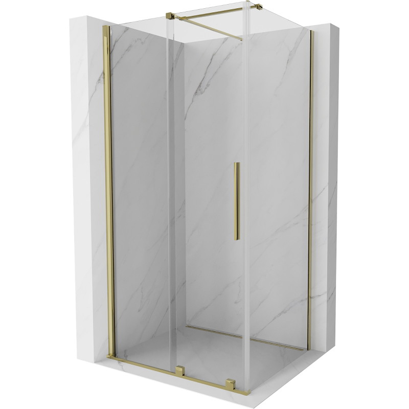 Mexen Velar kabina prysznicowa rozsuwana 140 x 90 cm, transparent, złota - 871-140-090-01-50