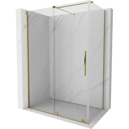 Mexen Velar kabina prysznicowa rozsuwana 150 x 85 cm, transparent, złota - 871-150-085-01-50