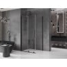Mexen Velar kabina prysznicowa rozsuwana 90 x 100 cm, transparent, czarna - 871-090-100-01-70