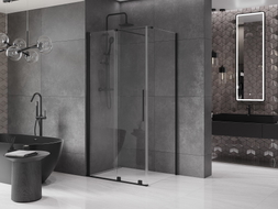 Mexen Velar kabina prysznicowa rozsuwana 110 x 70 cm, transparent, czarna - 871-110-070-01-70