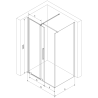 Mexen Velar kabina prysznicowa rozsuwana 110 x 85 cm, transparent, czarna - 871-110-085-01-70