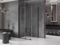 Mexen Velar kabina prysznicowa rozsuwana 120 x 80 cm, transparent, czarna - 871-120-080-01-70