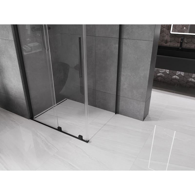 Mexen Velar kabina prysznicowa rozsuwana 120 x 85 cm, transparent, czarna - 871-120-085-01-70