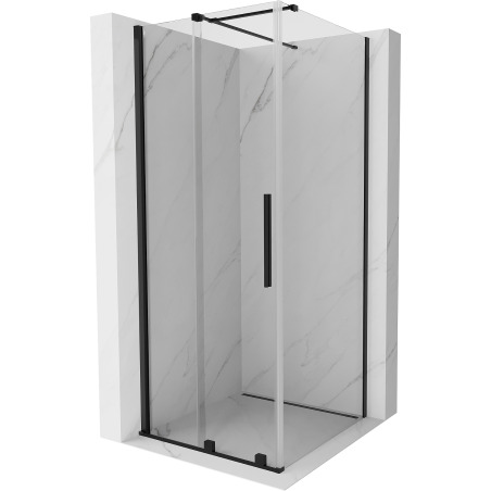 Mexen Velar kabina prysznicowa rozsuwana 90 x 90 cm, transparent, czarna - 871-090-090-01-70