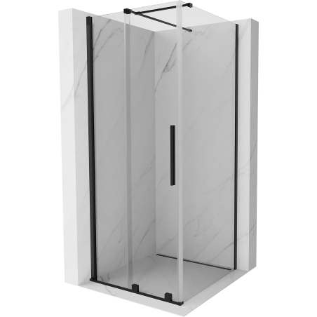 Mexen Velar kabina prysznicowa rozsuwana 110 x 110 cm, transparent, czarna - 871-110-110-01-70