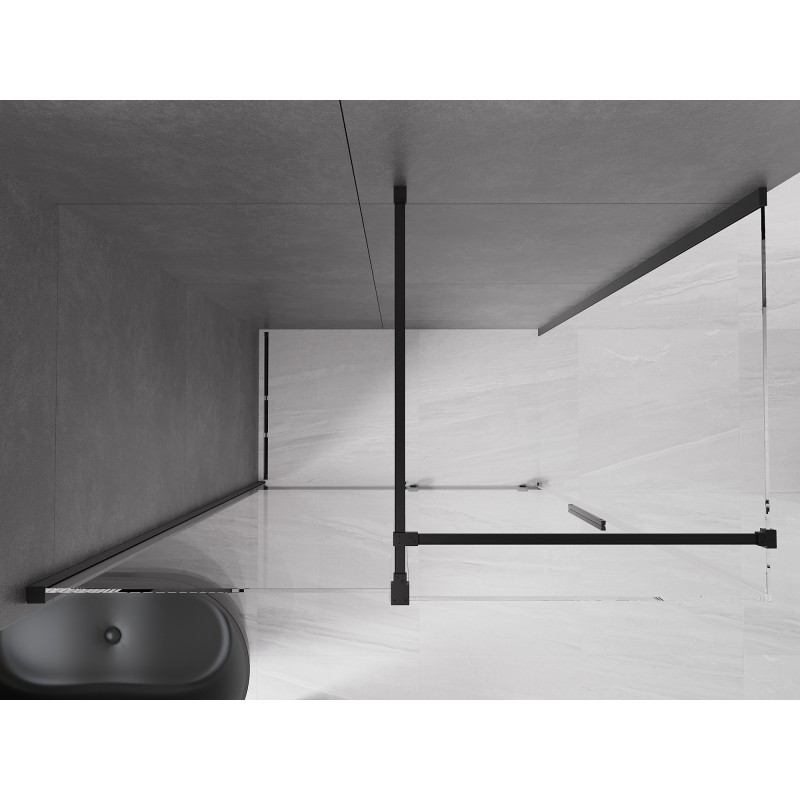 Mexen Velar kabina prysznicowa rozsuwana 130 x 70 cm, transparent, czarna - 871-130-070-01-70