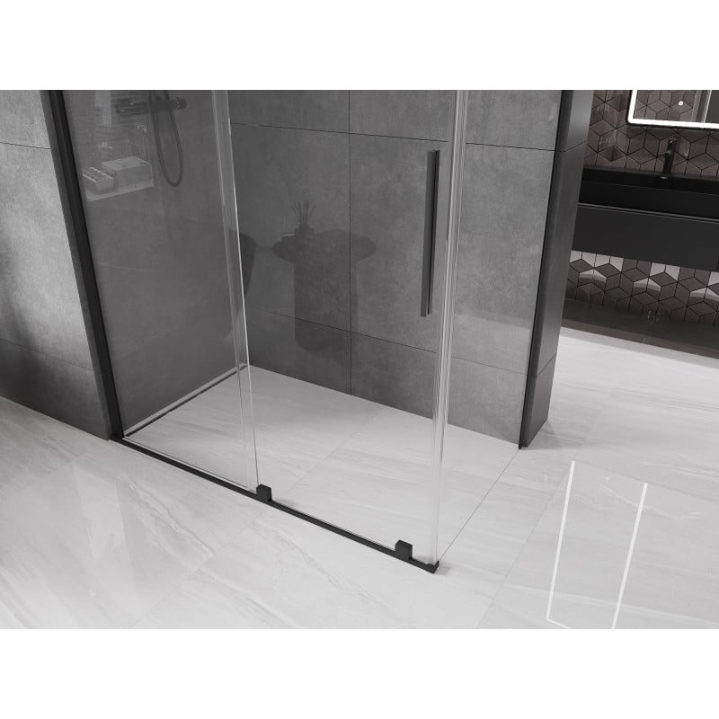 Mexen Velar kabina prysznicowa rozsuwana 140 x 75 cm, transparent, czarna - 871-140-075-01-70