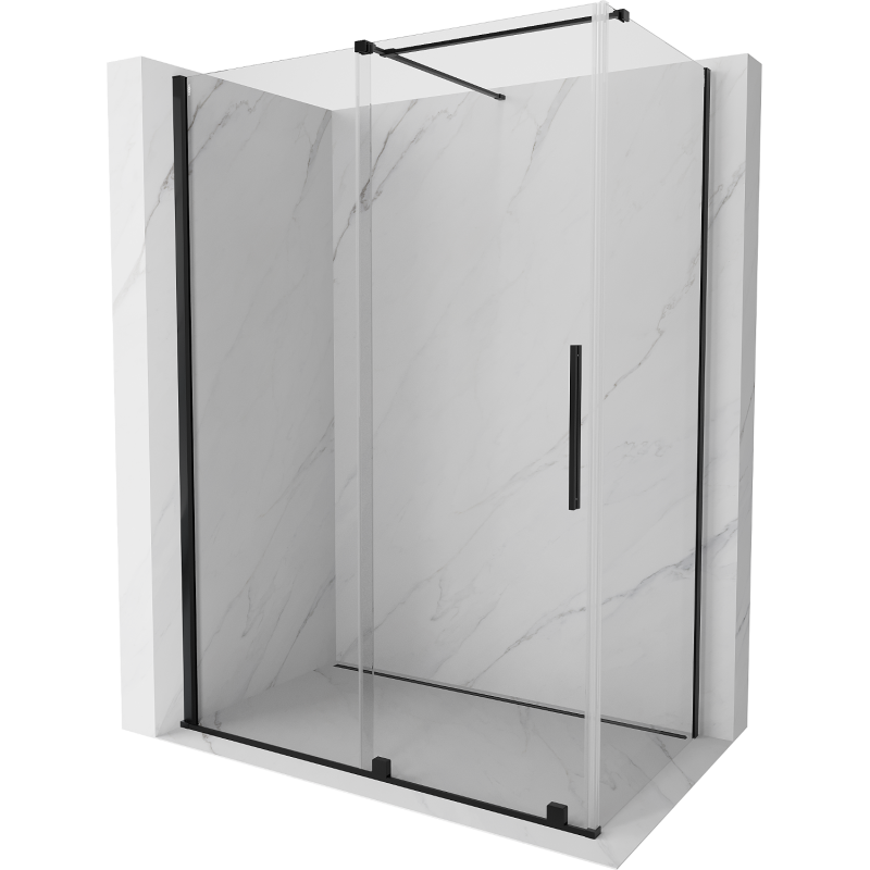 Mexen Velar kabina prysznicowa rozsuwana 140 x 85 cm, transparent, czarna - 871-140-085-01-70