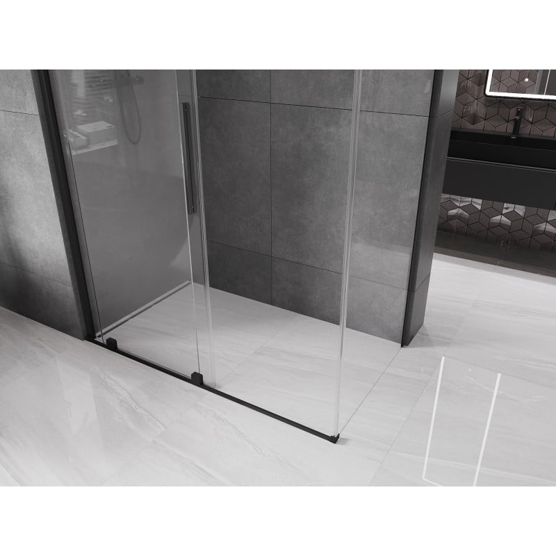 Mexen Velar kabina prysznicowa rozsuwana 140 x 85 cm, transparent, czarna - 871-140-085-01-70
