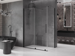 Mexen Velar kabina prysznicowa rozsuwana 160 x 70 cm, transparent, czarna - 871-160-070-01-70
