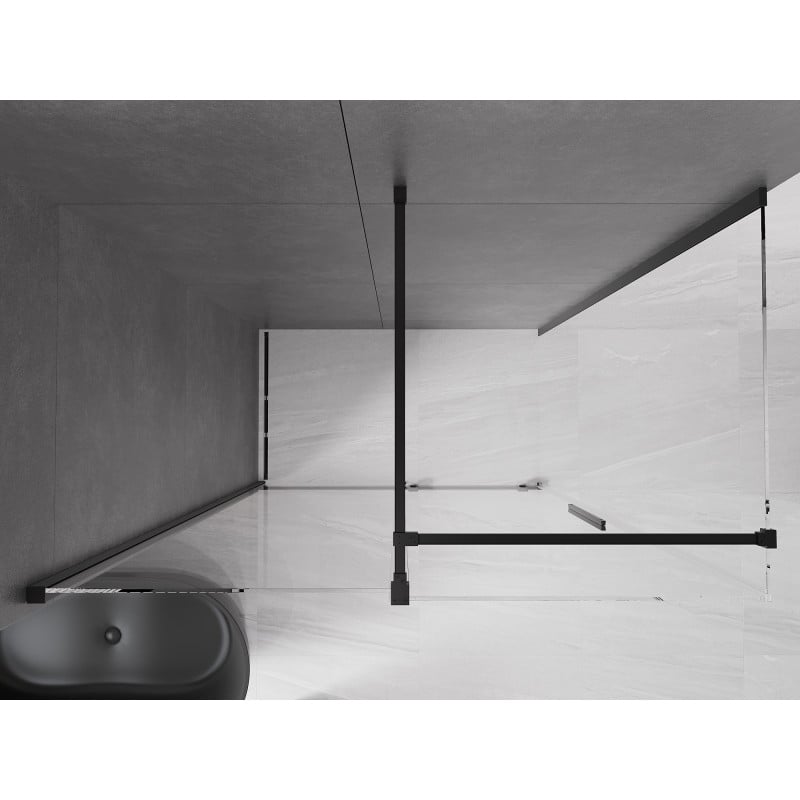 Mexen Velar kabina prysznicowa rozsuwana 160 x 70 cm, transparent, czarna - 871-160-070-01-70
