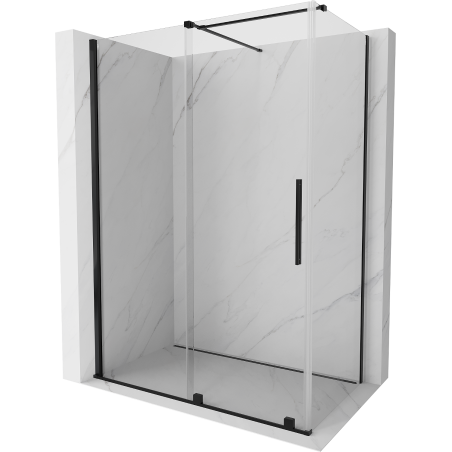 Mexen Velar kabina prysznicowa rozsuwana 160 x 80 cm, transparent, czarna - 871-160-080-01-70