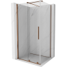 Mexen Velar kabina prysznicowa rozsuwana 90 x 100 cm, transparent, różowe złoto - 871-090-100-01-60