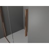 Mexen Velar kabina prysznicowa rozsuwana 140 x 75 cm, transparent, różowe złoto - 871-140-075-01-60