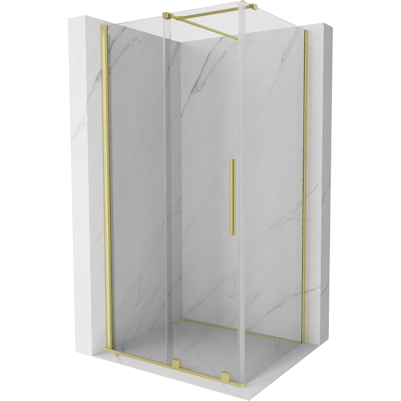 Mexen Velar kabina prysznicowa rozsuwana 120 x 110 cm, transparent, złota szczotkowana - 871-120-110-01-55