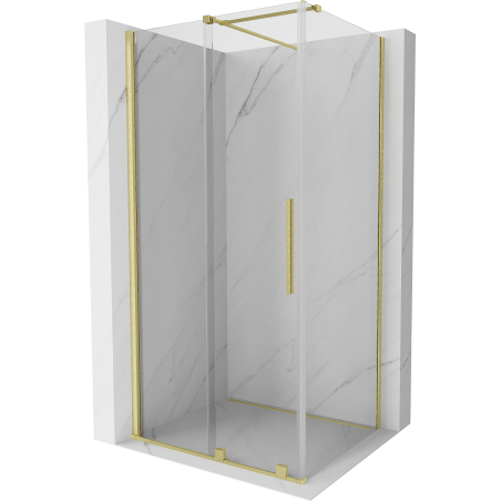 Mexen Velar kabina prysznicowa rozsuwana 120 x 110 cm, transparent, złota szczotkowana - 871-120-110-01-55