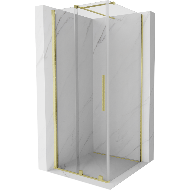 Mexen Velar kabina prysznicowa rozsuwana 90 x 90 cm, transparent, złota szczotkowana - 871-090-090-01-55