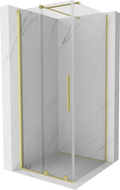 Mexen Velar kabina prysznicowa rozsuwana 120 x 120 cm, transparent, złota szczotkowana - 871-120-120-01-55