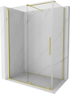Mexen Velar kabina prysznicowa rozsuwana 160 x 90 cm, transparent, złota szczotkowana - 871-160-090-01-55