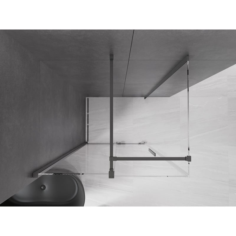 Mexen Velar kabina prysznicowa rozsuwana 90 x 120 cm, transparent, gun gray szczotkowany - 871-090-120-01-66