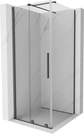 Mexen Velar kabina prysznicowa rozsuwana 100 x 100 cm, transparent, gun gray szczotkowany - 871-100-100-01-66