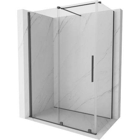 Mexen Velar kabina prysznicowa rozsuwana 140 x 85 cm, transparent, gun gray szczotkowany - 871-140-085-01-66