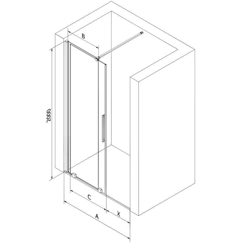 Mexen Velar drzwi prysznicowe rozsuwane 160 cm, transparent, miedź szczotkowana - 871-160-000-01-65