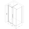 Mexen Velar kabina prysznicowa rozsuwana 110 x 70 cm, transparent, różowe złoto - 871-110-070-01-60