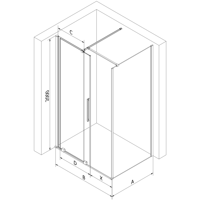 Mexen Velar kabina prysznicowa rozsuwana 110 x 70 cm, transparent, gun gray szczotkowany - 871-110-070-01-66