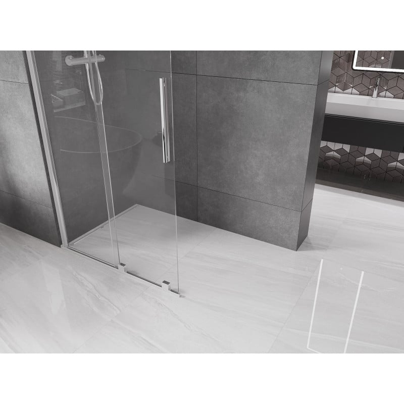 Mexen Velar ścianka prysznicowa rozsuwana Walk-in 75 x 200 cm, transparent 8 mm, chrom - 871-075-000-03-01