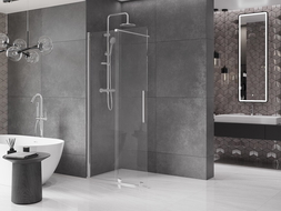 Mexen Velar ścianka prysznicowa rozsuwana Walk-in 120 x 200 cm, transparent 8 mm, chrom - 871-120-000-03-01