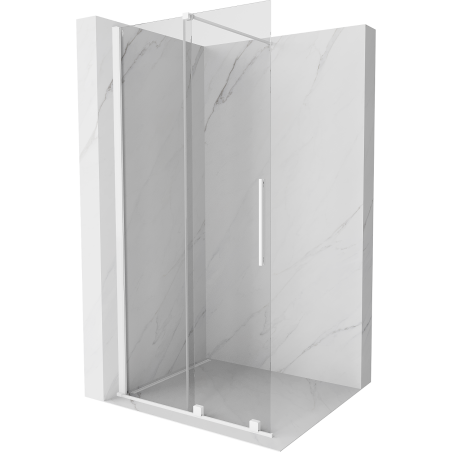 Mexen Velar ścianka prysznicowa rozsuwana Walk-in 75 x 200 cm, transparent 8 mm, biały - 871-075-000-03-20