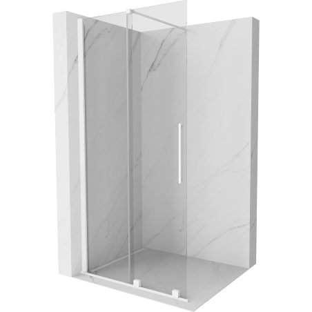 Mexen Velar ścianka prysznicowa rozsuwana Walk-in 110 x 200 cm, transparent 8 mm, biała - 871-110-000-03-20