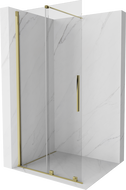 Mexen Velar ścianka prysznicowa rozsuwana Walk-in 85 x 200 cm, transparent 8 mm, złota - 871-085-000-03-50