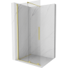 Mexen Velar ścianka prysznicowa rozsuwana Walk-in 90 x 200 cm, transparent 8 mm, złota szczotkowana - 871-090-000-03-55