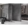 Mexen Velar ścianka prysznicowa rozsuwana Walk-in 110 x 200 cm, transparent 8 mm, czarna - 871-110-000-03-70