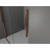 Mexen Velar ścianka prysznicowa rozsuwana Walk-in 120 x 200 cm, transparent 8 mm, różowe złoto - 871-120-000-03-60
