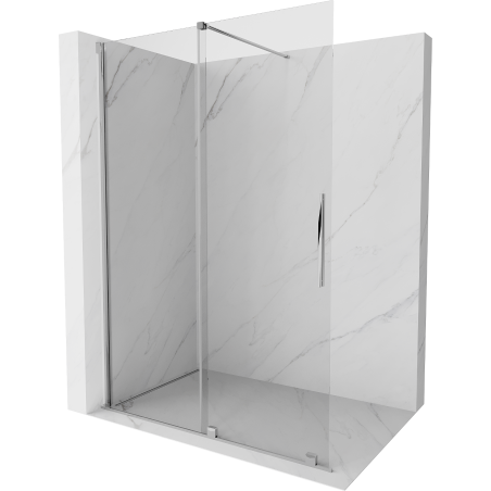 Mexen Velar ścianka prysznicowa rozsuwana Walk-in 130 x 200 cm, transparent 8 mm, chrom - 871-130-000-03-01