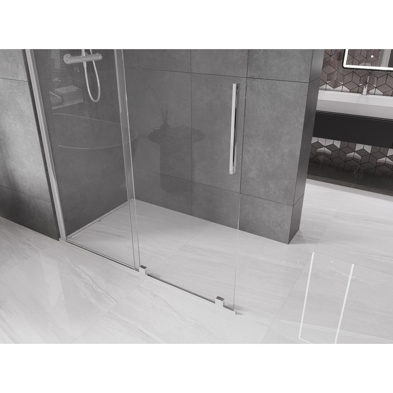 Mexen Velar ścianka prysznicowa rozsuwana Walk-in 150 x 200 cm, transparent 8 mm, chrom - 871-150-000-03-01