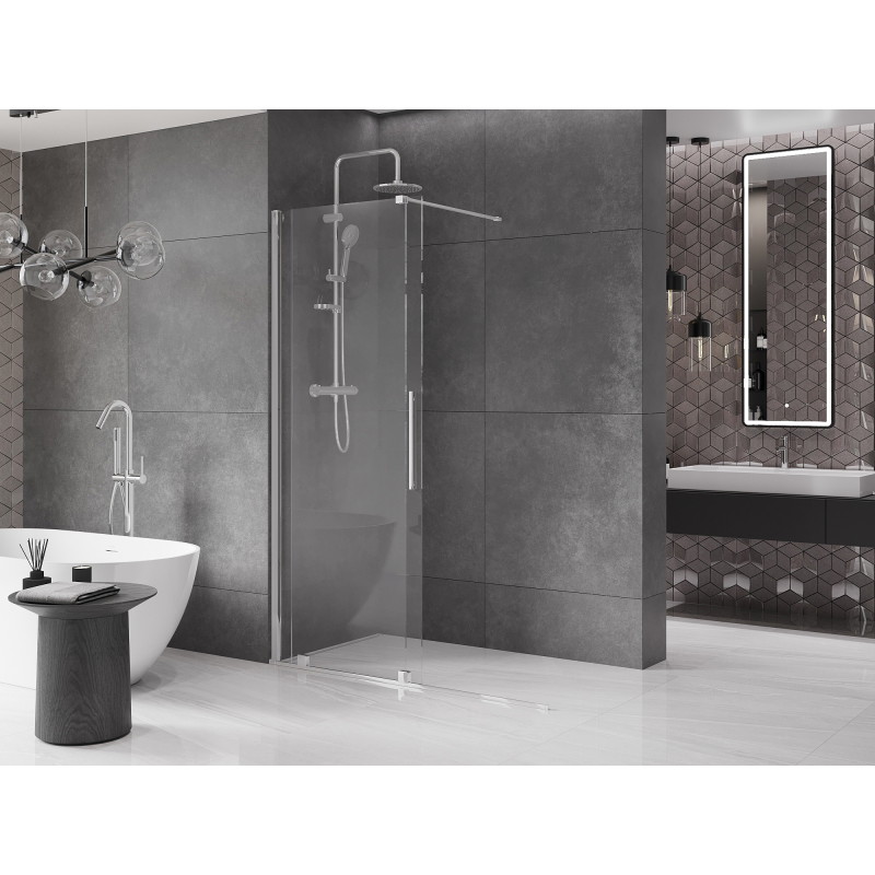 Mexen Velar ścianka prysznicowa rozsuwana Walk-in 160 x 200 cm, transparent 8 mm, chrom - 871-160-000-03-01