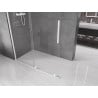 Mexen Velar ścianka prysznicowa rozsuwana Walk-in 160 x 200 cm, transparent 8 mm, biała - 871-160-000-03-20